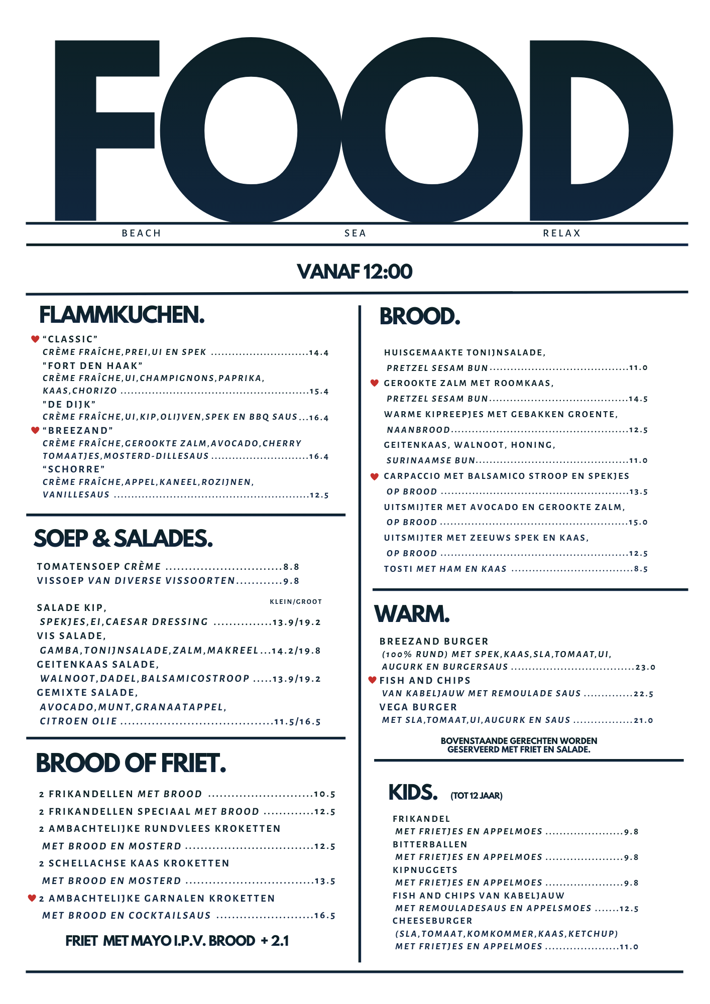 nl klein menu 7-3-26